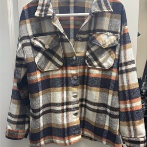 Plaid Women's Jacket - Black, Brown, Cream